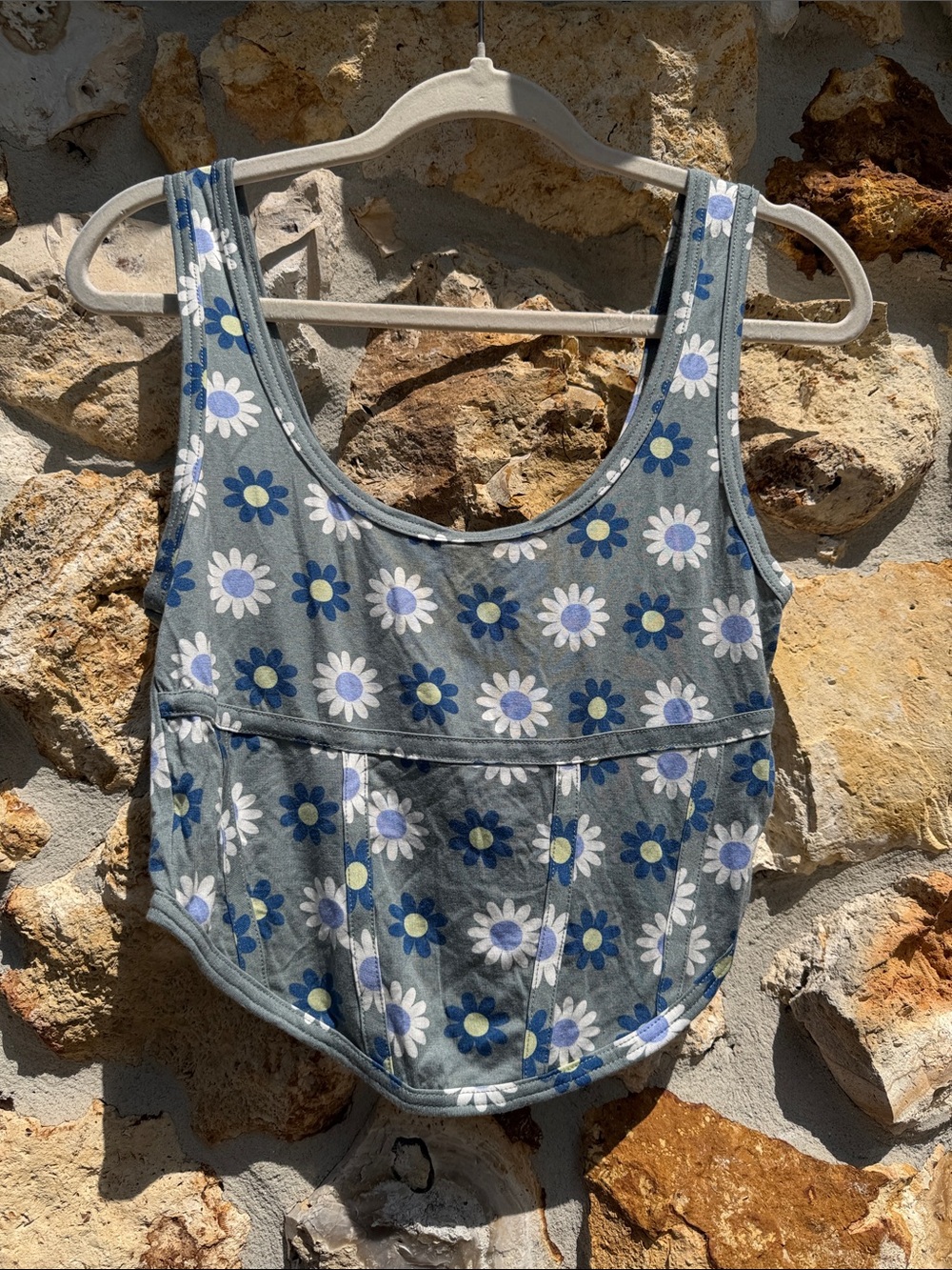 PACSun crop Floral Sleeveless Top
